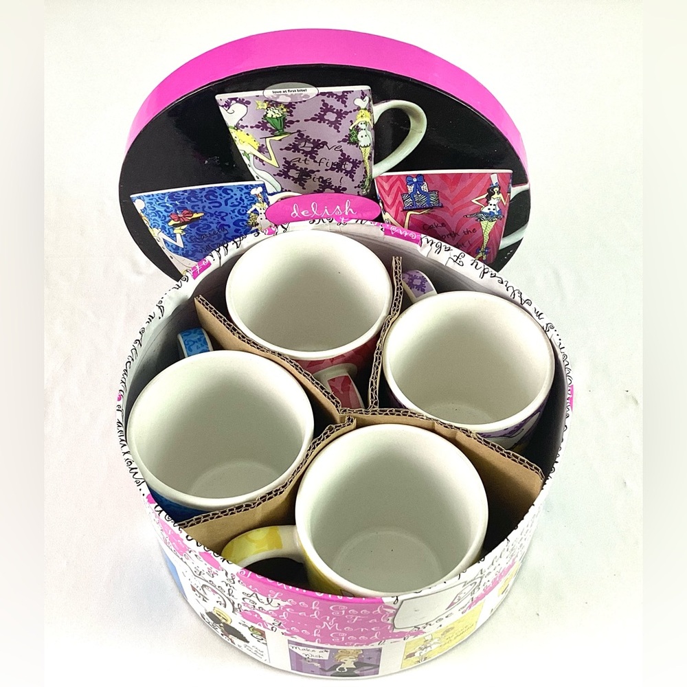 New Delish-“Just Desserts”-coffee mugs-set of 4